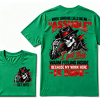 WHEN SOMEONE CALLS ME AN “ASSHOLE” I Get This Warm Feeling Inside EST.Year Fedora Skeleton Print T‑Shirt