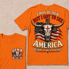 Gen X EST.Year I May Be Old But I Got To See America Vintage Western Patriotic Tee