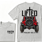 Custom EST Year Lifted Faith Jeep 4x4 Christian Tee