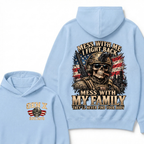 Boomer Mess With Me I Fight Back Mess With My Family They'll Never Find Your Body Est. Year Hoodie