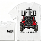 Custom EST Year Lifted Faith Jeep 4x4 Christian Tee