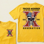 Custom GEN X Birth Year Proud Member Of The Fuck Your Feelings T-Shirts