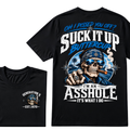 Oh I Pissed You Off? Suck It Up Buttercup I'm An Asshole It's What I Do Generation X EST.Year Bandana Cigar Skull Double Sided Print T-Shirt