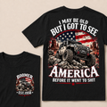 Boomer EST.Year Offroad Jeep T-Shirt | I May Be Old But I Got To See America Before It Went To Shit