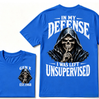 Gen X Custom EST Year | In My Defense I Was Left Unsupervised Tee