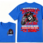 When Someone Calls Me Stubborn I Get This Warm Feeling Inside Because My Work Here Is Done EST.Year Fedora Skeleton Double Sided Print T-Shirt