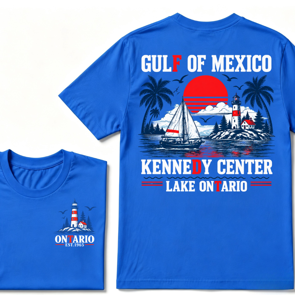 Gulf Of Mexico Kennedy Center Lake Ontario EAT.Year Retro Lighthouse Sailboat Graphic T-Shirt