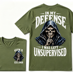 Gen X Custom EST Year | In My Defense I Was Left Unsupervised Tee