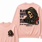 Black Sheep Of My Family Romans 12:2 Bible Verse Skull Hooded EST.Year Sweatshirts