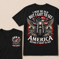 Gen X EST.Year Winged Motorcycle T-Shirt | I May Be Old But I Got To See America Before It Went To Shit