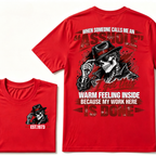 When Someone Calls Me Stubborn I Get This Warm Feeling Inside Because My Work Here Is Done EST.Year Fedora Skeleton Double Sided Print T-Shirt