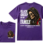 lack Sheep Of My Family Romans 12:2 Bible Verse Skull Hooded EAT.Year T-Shirt, Christian Patriotic Tee
