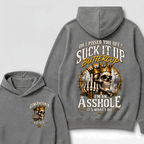 Oh I Pissed You Off Suck It Up Buttercup I'm An Asshole It's What I Do Generation X EST.Year Crown Skull Double Sided Hoodie