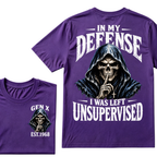 Gen X Custom EST Year | In My Defense I Was Left Unsupervised Tee