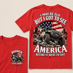 Boomer EST.Year Offroad Jeep T-Shirt | I May Be Old But I Got To See America Before It Went To Shit