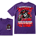 When Someone Calls Me Stubborn I Get This Warm Feeling Inside Because My Work Here Is Done EST.Year Fedora Skeleton Double Sided Print T-Shirt
