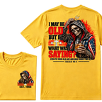 I May Be Old But I What Was I Saying Even To Your Old Age And Gray Hairs I Am He Isaiah 46:4 Skeleton Custom EST Year Double Sided T-Shirt