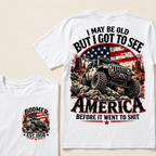 Boomer EST.Year Offroad Jeep T-Shirt | I May Be Old But I Got To See America Before It Went To Shit
