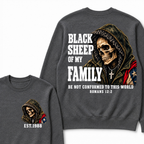 Black Sheep Of My Family Romans 12:2 Bible Verse Skull Hooded EST.Year Sweatshirts