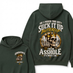 Oh I Pissed You Off Suck It Up Buttercup I'm An Asshole It's What I Do Generation X EST.Year Crown Skull Double Sided Hoodie