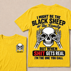 I Might Be The Black Sheep Of The Family Skull Skeleton Hands EST.Year T-Shirt, Funny Family Quote Graphic Tee