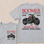 Boomer The Badass Generation Motorcycle rider Custom EST.Year T-shirts
