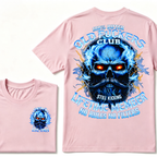 100% Bitter Old Fuckers Club Still Kicking Lifetime Member No Rules No Filters EST.Year Blue Lightning Beard Skull Double Sided Print T-Shirt