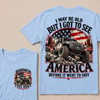 Boomer EST.Year Offroad Jeep T-Shirt | I May Be Old But I Got To See America Before It Went To Shit