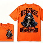Gen X Custom EST Year | In My Defense I Was Left Unsupervised Tee