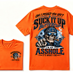 Oh I Pissed You Off? Suck It Up Buttercup I'm An Asshole It's What I Do Generation X EST.Year Bandana Cigar Skull Double Sided Print T-Shirt