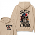 Boomer Mess With Me, I Fight Back Mess With My Family They'll Never Find Your Body Est. Year Hoodie