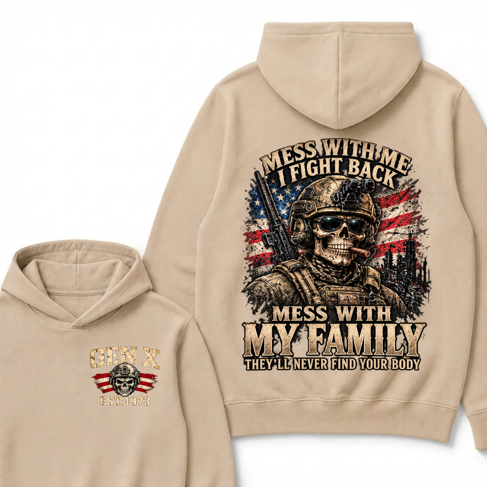 Boomer Mess With Me I Fight Back Mess With My Family They'll Never Find Your Body Est. Year Hoodie