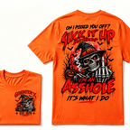 Oh I Pissed You Off Suck It Up Buttercup Gen X EST.Year Halloween Witch Skull Pumpkin Print T‑Shirt