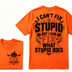 I Can't Fix Stupid But I Can Fix What Stupid Does Halloween Pumpkin EST.Year Vintage T-Shirt