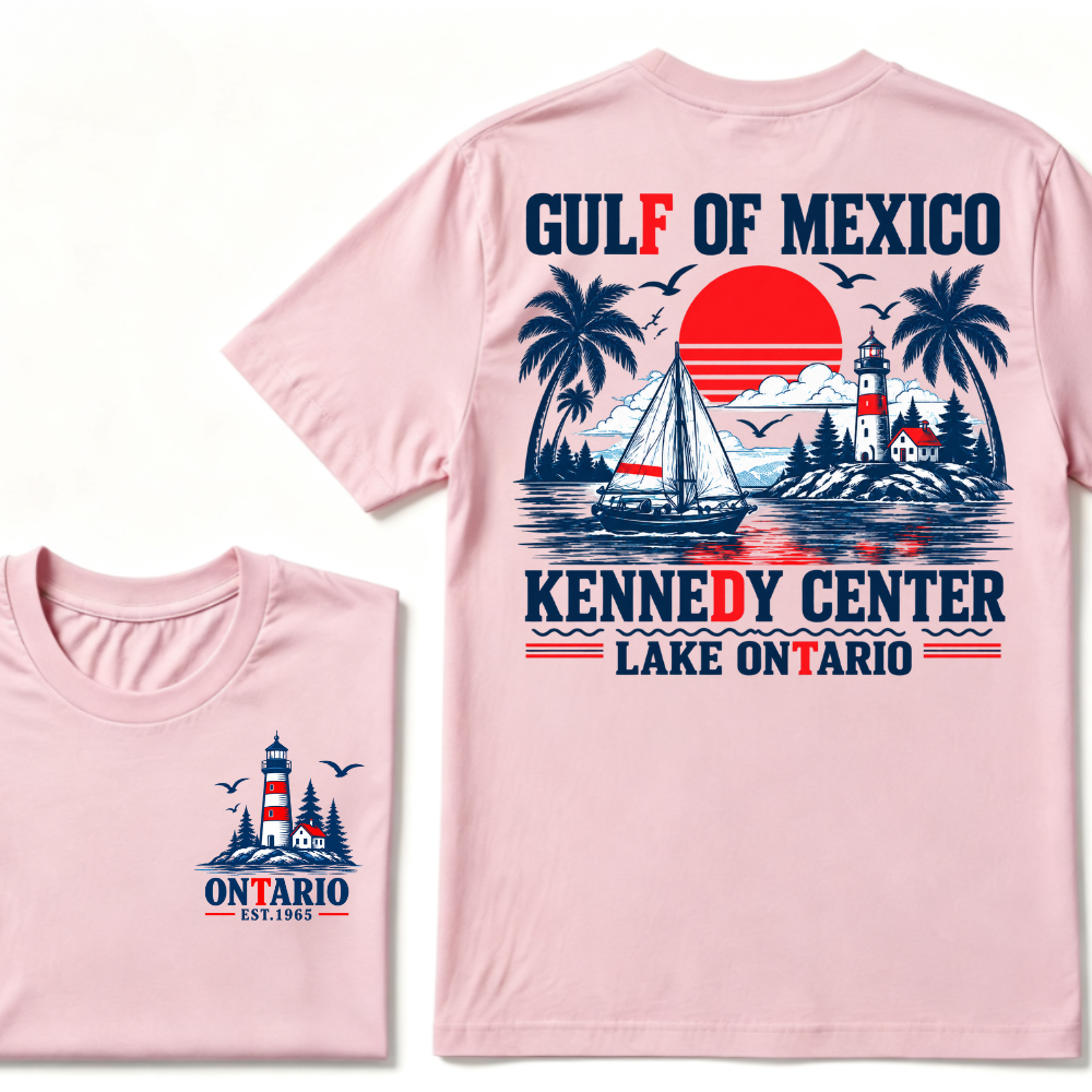 Gulf Of Mexico Kennedy Center Lake Ontario EAT.Year Retro Lighthouse Sailboat Graphic T-Shirt