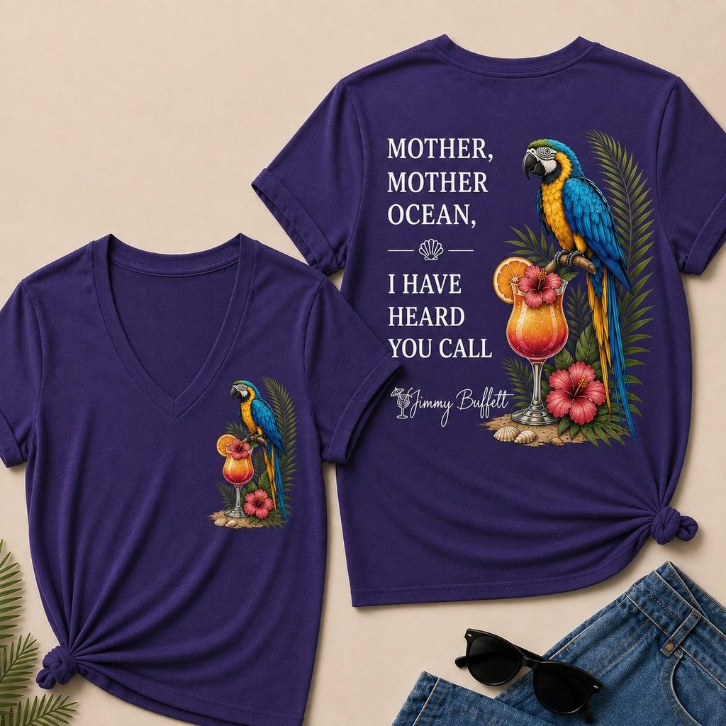 Mother,Mother Ocean,I have Heard You Call V-Neck T-Shirt