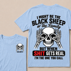 I Might Be The Black Sheep Of The Family Skull Skeleton Hands EST.Year T-Shirt, Funny Family Quote Graphic Tee